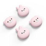 PlayVital Thumb Grips for Nintendo Switch, Thumb Grips Covers for Nintendo Switch Lite, Joystick Covers for Switch OLED, Thumbstick Caps Analog Cover for Switch - Pink Chubby Bear & Smiley Bunny