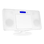 FYNDHÖRNAN: Audizio Nimes Bluetooth stereoset med CD-spelare, USB mp3-spelare och radio - 50W - Vit, Radio stereo HiFi-system med USB och CD-spelare