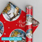 Christmas Wrapping Paper | The Gruffalo | 2 Sheets & 2 Tags | Kids Gift Wrap