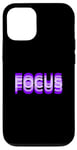 Coque pour iPhone 12/12 Pro Purple Focus Illusion d'optique graphique violet