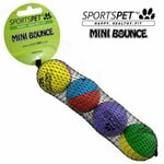 Sportspet Mini Bounce Rubber Balls For Kittens, Cats And Puppy Dogs 4 Pack