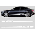 Car Side Skirt Sticker Stripe Decal, for Mercedes Benz C Class W205 C180 C200 C300 C350 C63 C43 AMG, Side Stripe Skirt Sticker Accessories