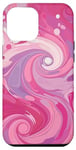 iPhone 12 Pro Max Swirl Pink Color Illustration Pattern Abstract Art Case