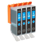 4 Cyan Ink Cartridges for Canon PIXMA MG5250 MG5300 MG5320 MG5350 MG6150