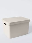 John Lewis ANYDAY Stackable Plastic Storage Box with Lid, Large