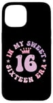 iPhone 15 In My Sweet Sixteen Era 16th Birthday Groovy Retro 16th Case