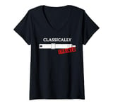 Womens Mechanical Analog Calculator Classically Trained Slide Rule V-Neck T-Shirt