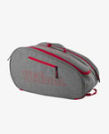 Wilson Sac De Padel Équipe, Unisexe - Couleur : Grey / Bright Red