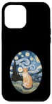 Coque pour iPhone 12 Pro Max Robe Nuit Étoilée et Robe Van Gogh Chat Orange Chat Roux