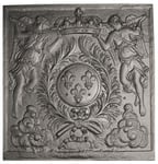 Plaque de cheminée royaume de France grise H. 97 cm X L. 100 cm, Dommartin