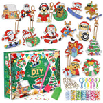 Julkalender Nedräkning Diamantmålning Kit DIY Nyckelring Present Barn Vuxen