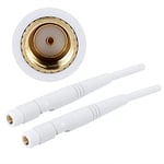 2Pcs 4DBi Dual Band 2.4G/ 5G Omni WiFi Antenna with RP-SMA Connector for Wireless Network Router/USB Adapter/PCI PCIe Cards/IP Camera/Wireless Range Extender