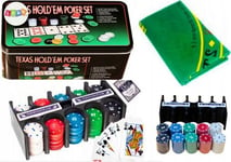 Lean Toys Poker Game Set, 2 Kortlekar, Spelbräda Med Chip