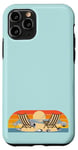 Coque pour iPhone 11 Pro Voyage à la plage, soleil, mer, coquillages, oiseaux, sable, vacances en famille