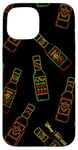 Coque pour iPhone 15 Disney Hot Ones Hot Sauce Neon Bottles Pattern Logo