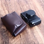 Étui compact en cuir PU pour appareil photo numérique Fuji,coque de thérapeute d'appareil photo,X100V,X100F,X100T,X100S,XF10,X70 - Type Coffee