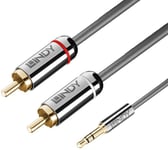 Lindy Chromo Premium Minijack til 2xPhono kabel - 1 m