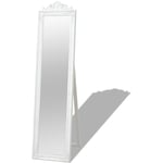 Miroir sur pied Style baroque Miroir déco / Miroir Salon 160 x 40 cm Blanc
