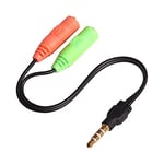 3.5mm Headset Adapter Splitter Y Audio Cable with Separate Headphone and Microphone Plugs for IPhone,IPod,IPad,Samsung Smartphones Computers