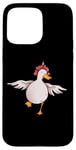 Coque pour iPhone 15 Pro Max Canard blanc avec ailes déployées