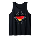 Germany German Flag Vintage Heart Deutschland Fan Retro Tank Top