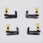 Soundman Lot de 4 accordeurs fins pour violon 4/4 et 3/4 - Accordeurs fins en métal pour violon - Design traditionnel - Noir