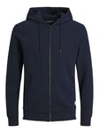 Jack & Jones Men's JJEBASIC Sweat Zip Hood NOOS PS Cardigan Sweater, Navy Blazer, EU6XL US4XL/