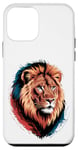 Coque pour iPhone 12 mini Majestic Lion Roaring Colors Art – Graphique animé de la faune