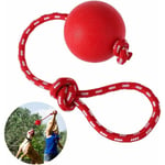 Balle à Lancer Chien, 1 pièce Balle élastique pour Chien avec Corde,Corde à Billes en Caoutchouc Naturel,Chiot Jouet Chien,Jouets pour Chiens,Jouet