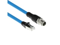 Act Industrial 10.00 Meters Sensor Cable M12x 8-Pin Male Chassis To Rj45, Superflex Sf/Utp Tpe Cable, Shielded (Sc4903)