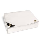 Nemaxx Bâche premium PLA36 300x600 cm - blanc avec œillets, 650 g/m² PVC, abri, toile de protection - étanche, résistante, 18m²