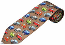 THE TIE STUDIO - Variety  Colorful Morris Cars on Beings Men's Silk Novelty Tie