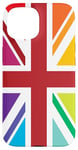 iPhone 15 Rainbow Colors, United Kingdom The Union Jack Flag Case