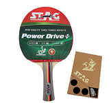 Stag Power Drive Plus Table Tennis Racquet(Multi- Colour, 174 Grams, Intermediate)