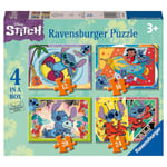 Ravensburger Puzzle Game | Disney Stitch | 4 in a Box Game | Kids Ages 3+ | New