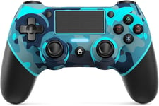 Manette Sans Fil Pour Ps4,Joystick Controller Pour Ps4 Avec Double Vibration/Capteurs Gyroscopiques À 6 Axes/Pavé Tactile/Fonction Audio Manette De Jeu Compatible Avec Ps4/Slim/Pc/Pro