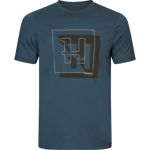 Härkila H-Logo S/S T-paita Miehet Sea blue, XXL