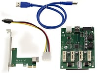 KALEA-INFORMATIQUE Plaque d'extension pour convertir Un Port PCI Express x1 vers 4 Ports PCIe x1 avec Chipset ASM1184e