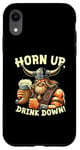 Coque pour iPhone XR Bière Horn Up Drink Down Viking Beer Buvant de la bière Funny Warrior