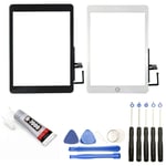 VITRE ECRAN TACTILE POUR IPAD 6 A1954/A1893 9.7" NOIR +OUTILS +COLLE