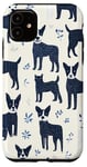 Coque pour iPhone 11 Motif chien de bétail australien bleu minimaliste blanc