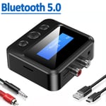 Bluetooth 5.0 lähetinvastaanotin EDR Langaton Stereo TF-kortti HIFI Audio Adapteri USB Dongle 3.5mm Jack AUX RCA TV PC Autolle