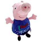 Peppa Gris Plysj 27 cm - Georg - Mørke Blå Dino