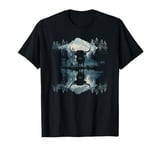 Highland Cow Mountain Reflection Nature Wildlife T-Shirt