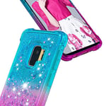 Samsung Galaxy S9 Case Gradient Quicksand Gradient Quicksand Pehmeä TPU puskurin tyynynpäällinen - sininen ja violetti