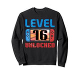 Awesome Level 16 Unlocked 16th Birthday Boy Girl Video Gamer Sweatshirt