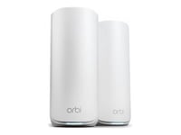 Netgear Orbi 870 Series Rbe872 - Wi-Fi-System - (Ruter, Utvider) - Inntil 6000 Kvadratfot - Maske 10Gbe, 2.5Gbe, Wi-Fi 7 - Wi-Fi 6 - Multibånd