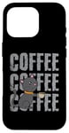 Coque pour iPhone 16 Pro Bande dessinée café chat