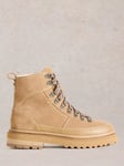 White Stuff Olive Suede Lace-Up Walking Boots, Tan