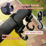 2Pcs Black Baby Prams Hanger Stroller Accessories Hooks